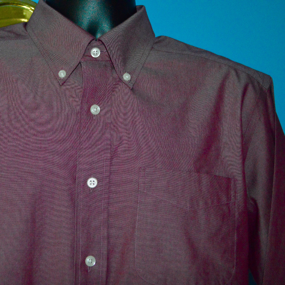 LL Bean Button Front Shirt Wrinkle Free Lt purple
